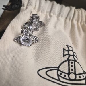 Vivienne Westwood Crystal Silver Earrings